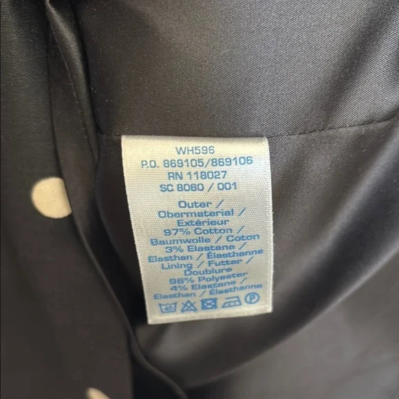 Boden Black Midi Dress with White polka dots business casual size 2 petite - Picture 4 of 9